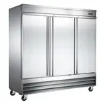 Universal Coolers RICI-81, 81-inch Stainless Steel Solid Reach-In Refrigerator, 72 Cu. Ft.
