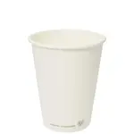 Vegware LRC-8, 8-Ounce White Ripple Double Wall Hot Cup, 1000/CS, ASTM, BPI, Cedar Grove, OK Compost