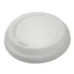 Vegware VLID89-A1, CPLA Hot Cup Lid (89mm Rim, Fits 10-20-Ounce Cup), 1000/CS, ASTM, BPI, Cedar Grove, OK Compost (Discontinued)