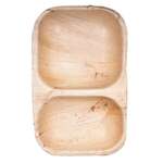 VerTerra 01-00-13P 6x11-inch Eco-Friendly 2-Compartment Palm Leaf Bowl, 200/CS