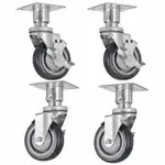 Vulcan CASTERS-PLTMNT, 4-Inch Adjustable Swivel Casters for VEG35, LG300, LG400, and LG500 Series