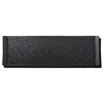Wilmax WL-661102/A, 11.75x3.75-Inch Black Porcelain Rectangular Dish, 36/PACK
