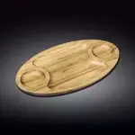 Wilmax WL-771039/A 14x8-Inch Wood Pattern 3-Section Food Serving Platter, 24/CS
