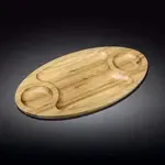 Wilmax WL-771040/A 16Г—9-Inch Wood Pattern 3-Section Food Serving Platter, 24/CS