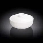 Wilmax WL-991137/A 11 Oz White Porcelain Soup Cup with Lid, 36/CS