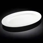Wilmax WL-992027/A 16-Inch Stella Pro Oval White Porcelain Platter, 12/CS