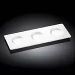 Wilmax WL-992591/A 10x3.5-Inch White Porcelain 3-Compartment Tray, 48/CS