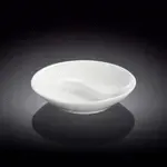 Wilmax WL-996049/A 3.5 Oz White Porcelain Devided Soy Dish, 144/CS