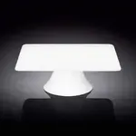 Wilmax WL-996133/A 12x12x3.5-Inch White Porcelain Cake Stand, 8/CS