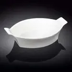 Wilmax WL-997009/A 8.5-Inch Oval White Porcelain Baking Dish, 36/CS