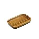 Wilmax ZG-660206, 6x4-Inch Acacia Wood Rectangle Stackable Tray, 36/CS