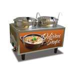 Winco 51072S, BenchmarkUSA™ Countertop Food Pan Soup Station Warmer/Cooker w/ Two 7 qt. Wells
