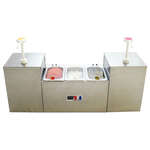 Winco 52001, Condiment Station/Dispenser with Ice Packs, 2 Pumps & 3 Wells