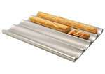 ABPN-4, 18x26-Inch 4 Slot Long Aluminum Baguette Pan, NSF