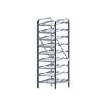 Winco ALCR-9, 9-Tier Full Height Stationary Heavy-Duty Aluminum Can Storage Rack
