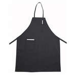 Winco BA-PBK, Full-Length Black Apron with Pockets