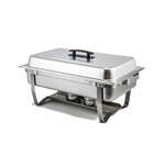 C-4080, 8-Quart Full-Size Folding Stand Chafer with Dome Cover, Stainless Steel