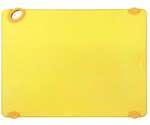 Winco CBK-1520YL 15x20x0.5-Inch STATIK BOARD™ Yellow Cutting Board with Hook, EA