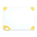 Winco CBN-1218YL, 12x18x0.5-Inch Cutting Board with Yellow Hook, NSF