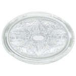 CMT-1318, 18.75x13-Inch Chrome Plated Oval Serving Tray with Engraved Edge