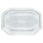 CMT-1420, 14x20-Inch Chrome Plated Octagonal Serving Tray with Engraved Edge