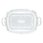 CMT-1912, 19.5x12.5-Inch Chrome Plated Rectangular Serving Tray w/Handle and Engraved Edge