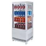 Winco CRD-1, Countertop Refrigerated Beverage Display, 120V, 180W, Curved Doors