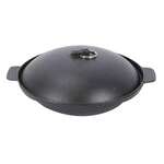 Winco CSW-75, Cast Iron Mini Casserole Wok, 7 Inch Dia, 2 Inch High