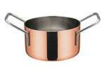 DCWE-203C, 3.5-Inch Dia Stainless Steel Mini Casserole Pot, 2 Handles, Copper Plated
