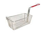 FB-25, 12.8-Inch Stainless Steel Fry Basket, Coated Handle, Red, NSF