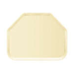Winco FGTT-1814C, 18x14-Inch Cream Trapezoid Fiberglass Market Tray, NSF (Discontinued)