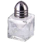 G-100, 0.5-Ounce 2-Inch High Square Salt and Pepper Shaker with Chrome Top, 1 Dozen