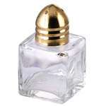 G-101, 0.5-Ounce 2-Inch High Square Salt and Pepper Shaker with Brass Top, 1 Dozen