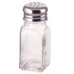 G-109, 2-Ounce Square Glass Shaker with Mushroom Top, 1 Dozen