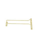 GH-10, 10-Inch Brass Plated Wire Glass Hanger Rack