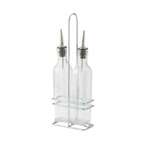 GOB-16S, Oil and Vinegar Cruet Set with Rack and Two 16 Oz. Bottles