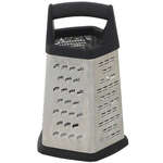 GT-401, 5-Sided Grater with Black Soft Grip Handle and Anti Slip Feet