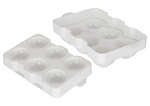 ICCP-6W, 8x5-Inch Ice Cube Tray, 6 Round Compartments, White, BPA Free