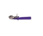 Winco ICOP-40, Ice Cream Disher with One-Piece Purple Handle, Size 40, NSF