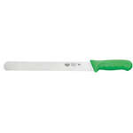 KWP-121G, 12-Inch Stal High Carbon Steel Bread Knife, Polypropylene Handle, Green, NSF