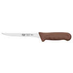 KWP-61N, 6-Inch Stal High Carbon Steel Stiff Straight Boning Knife, Polypropylene Handle, Brown, NSF