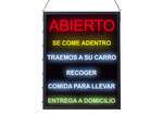 LED-21, 19x24-Inch All-in-One "OPEN" LED Sign, Spanish Version, EA
