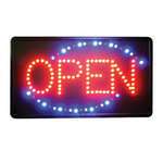 LED-6, 22x1.5x13-inch 'Open' LED Sign with Dust Proof Cover