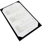 LMS-814BK Black Single View Menu Cover for 8.5x14-Inch Insets