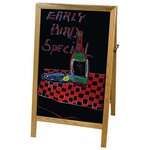 MBAF-5, Sidewalk Marker Board with Wooden A-Frame, Natural Finish. Markers and erasers are included