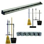 MHH-24, 24" Mop & Broom Rack w/Rubber Bristles