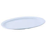 Winco MMPO-138W, 13x8-Inch Oval Melamine Platters with Narrow Rim, White, 1 Dozen, NSF