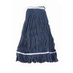 MOP-32, 32-Ounce Blue Yarn Wet Mop Head, Looped End