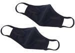 Winco MSK-1KLXL, 2-Ply Cotton Black Reusable Face Mask, L/XL Size, Pack of 2 (Discontinued)