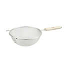 MSTF-8S, 8-Inch Single Tinned Mesh Fine Strainer with Wooden Handle